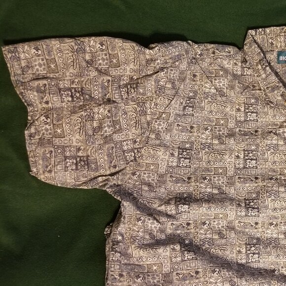 Tropical patterned Big Dogs 4X men's cotton short sleeve shirt - Picture 2 of 7